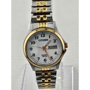 Ladies Citizen Mint Condition Quartz Movement Watch New Battery Running Two Tone